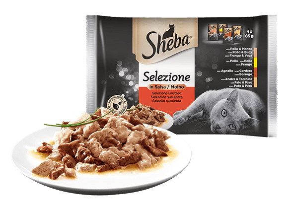 Sheba Umido Gatto Selezione Gustosa Salsa 4X85G Sheba Umido Gatto Selezione Gustosa Salsa 4X85G